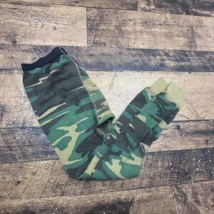 JE Morgan Camouflage Thermal Underwear Bottoms Long Johns Waffle Knit‎ Men's